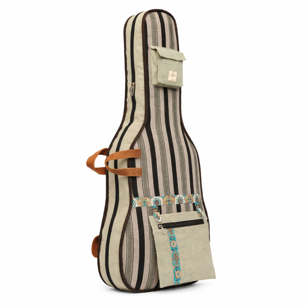 Black Unisex Padded Guitar Bag for Musicians